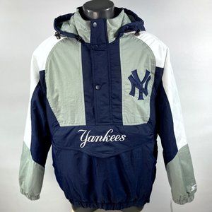 NEW YORK YANKEES Starter Pull Over Half Zip Jacket 3X